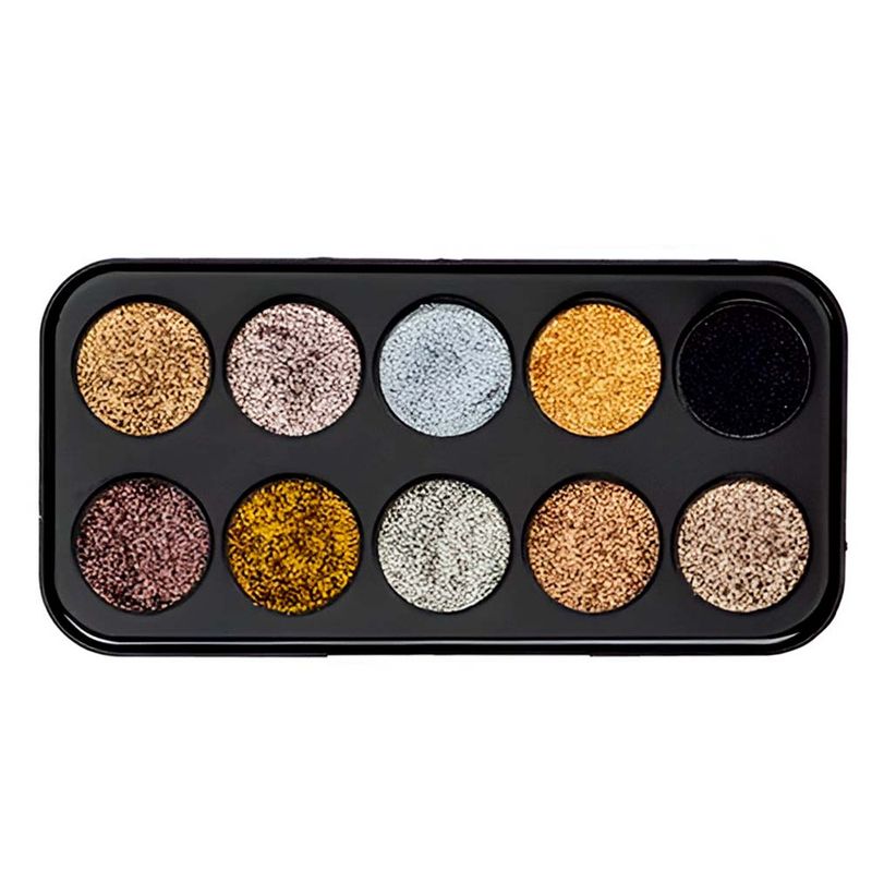 PALETA MISS ROSE SOMBRAS GLITTER 10 COLORES 085M2