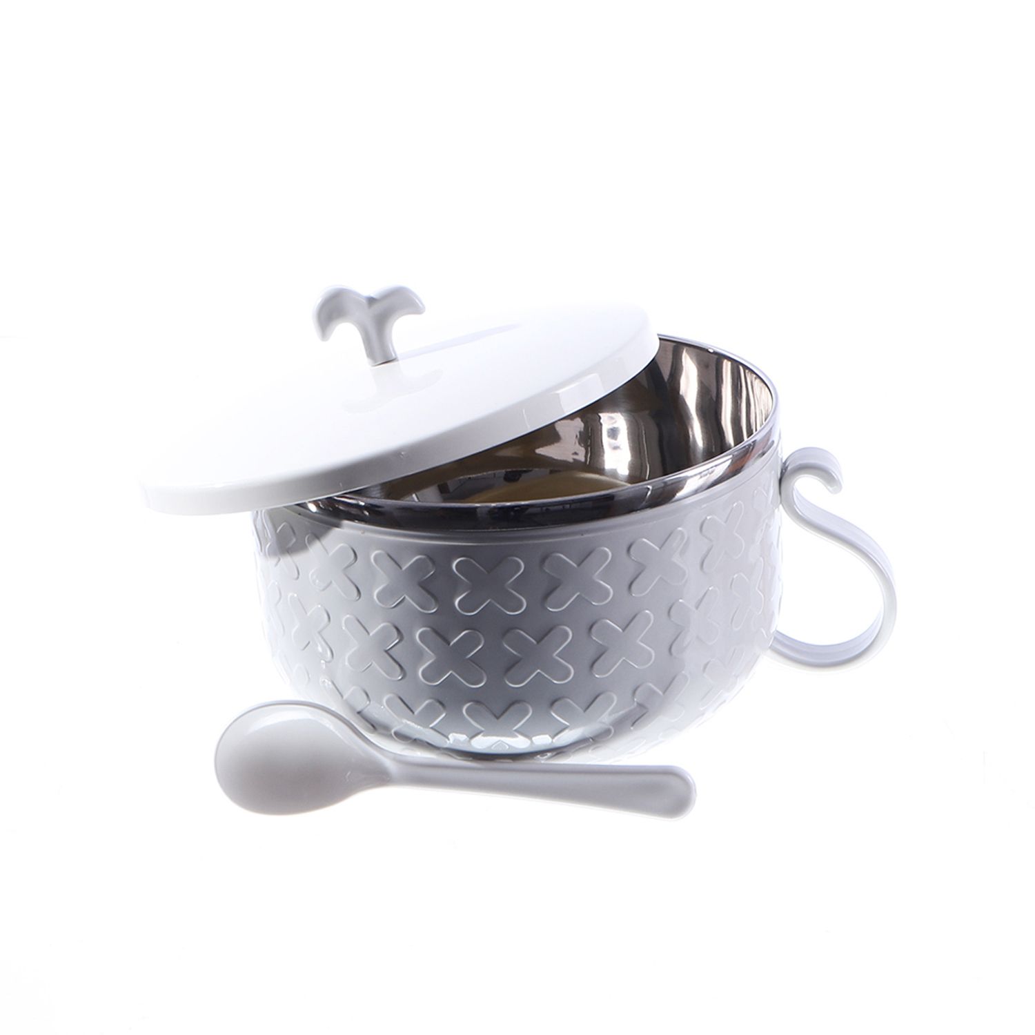 MARMITA CON TAPA DE PLASTICO CON CUCHARA 950ML 