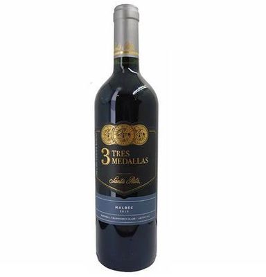 VINO SANTA RITA 3 MEDALLAS MALBEC 750ML