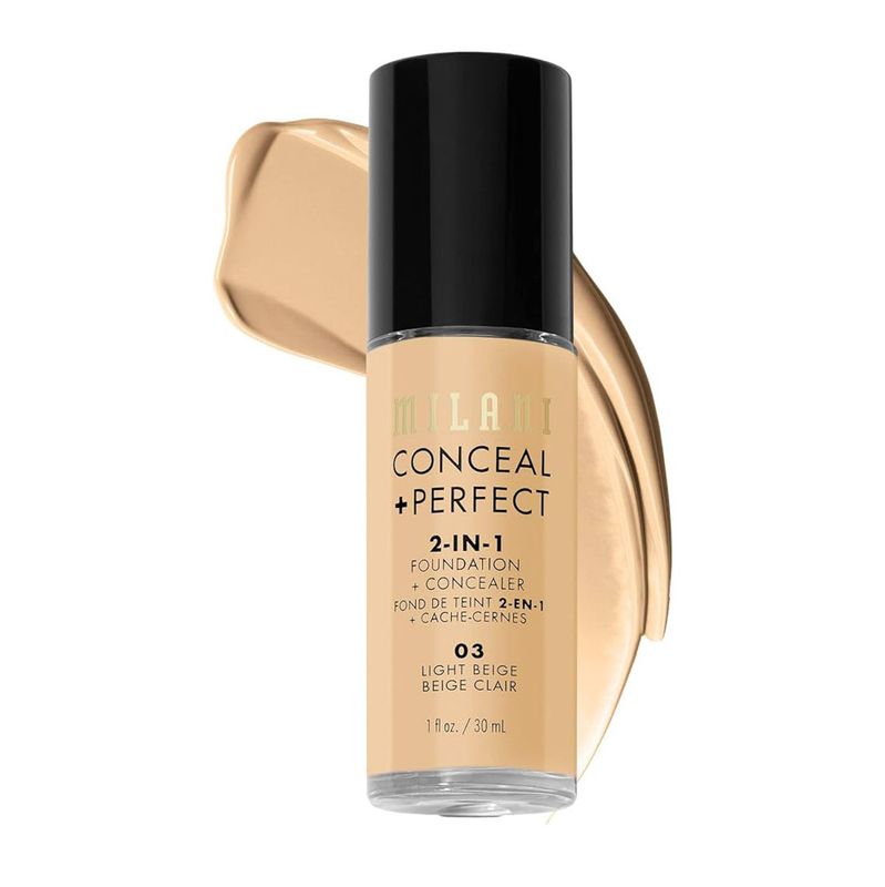 BASE MILANI 2EN1 30ML 03 LIGHT BEIGE