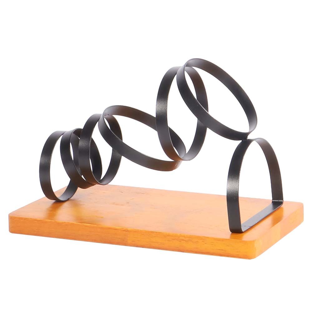 PORTA VINO RESORTE 30X6X19CM COLOR BRONCE EN METAL