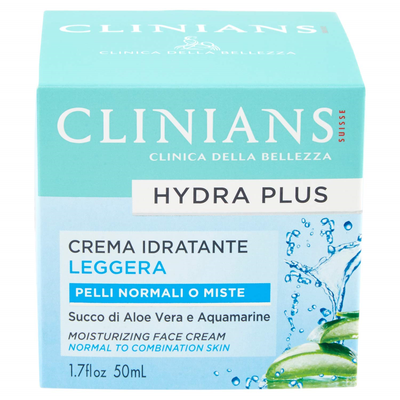 CREMA FACIAL CLINIAS HYDRA PLUS LEGGERA ALOE 50ML
