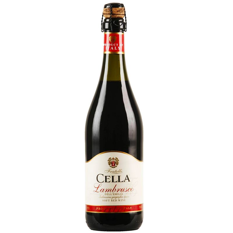FRIZANTE CELLA LAMBRUSCO TINTO C/CORCHO 750ML