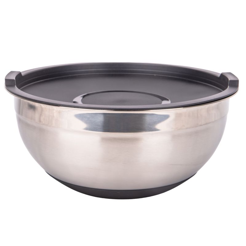 BOWL DE ACERO INOXIDABLE DE PRIMERA CALIDAD BASE DE GOMA ANTIDESLIZANTE DE 24CM