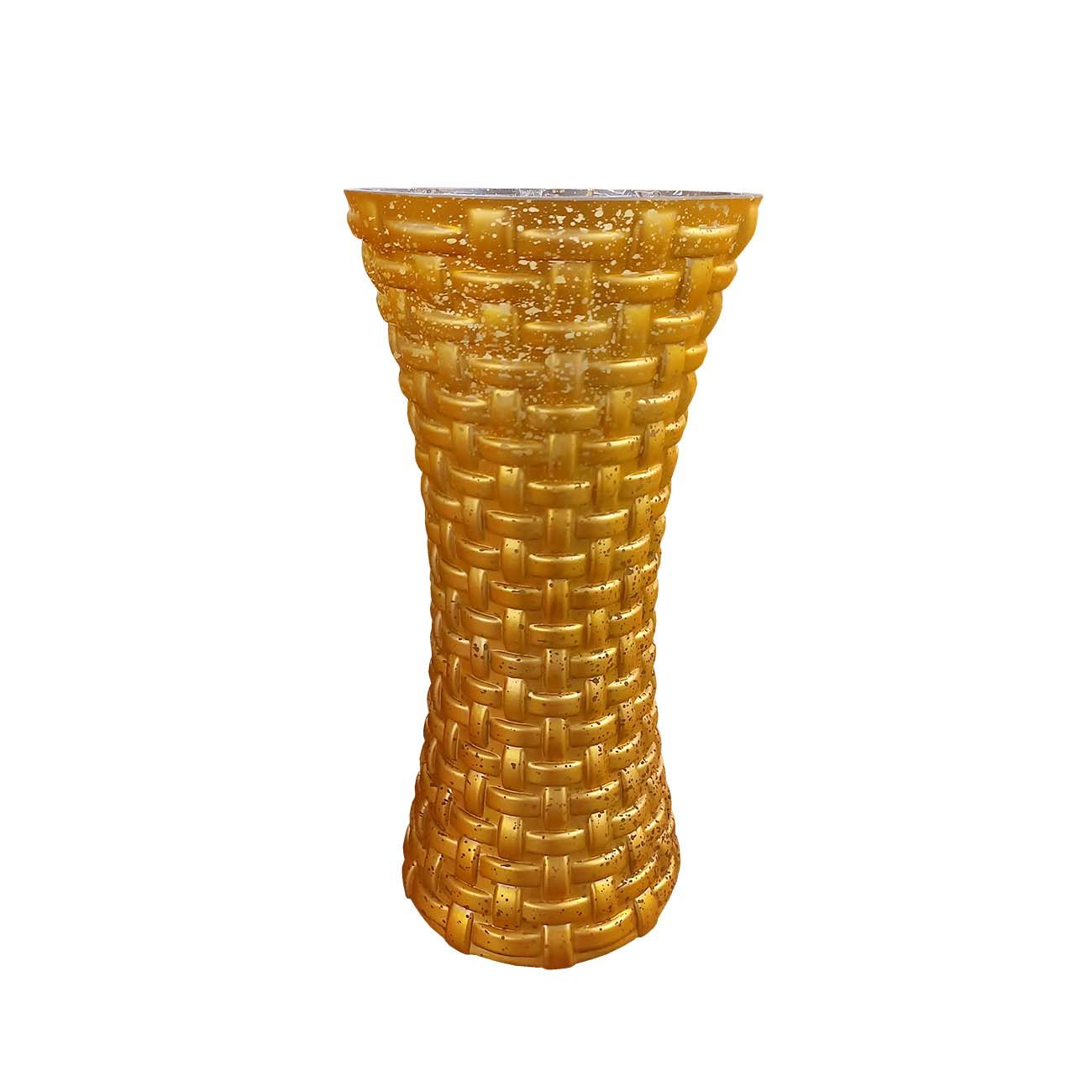 JARRON DE VIDRIO DORADO