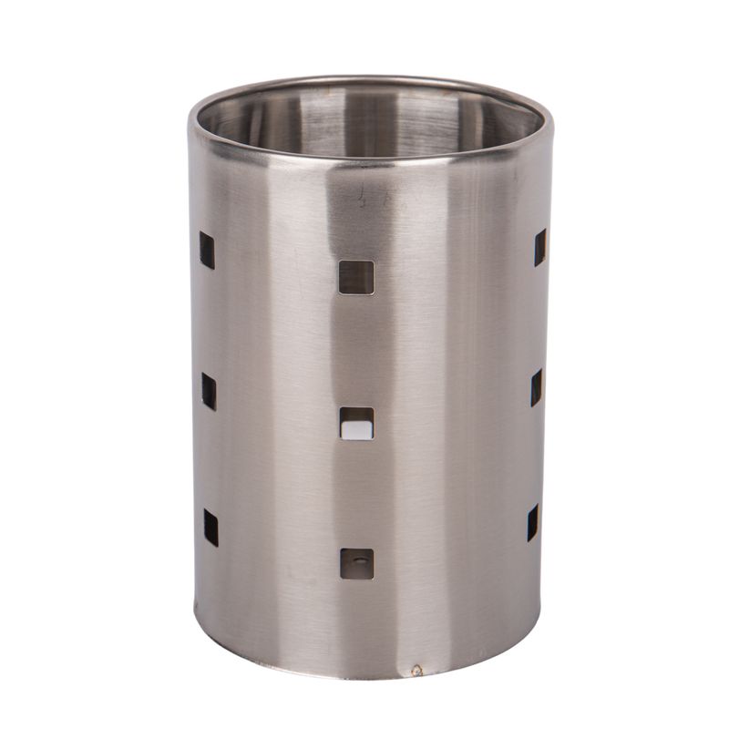 PORTA CUBIERTOS COLADOR REDONDO ACERO INOX 10X14CM