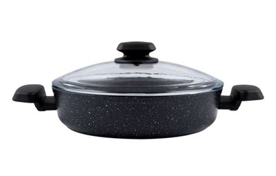 CACEROLA KORKMAZ A1843 CON TAPA NEGRO 2.5L 24X6,5CM