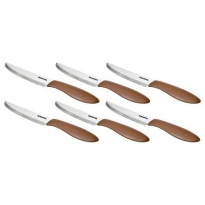 TESCOMA CUCHILLO DE MESA 12CM 6PZS MARRON &quot;PRESTO&quot;