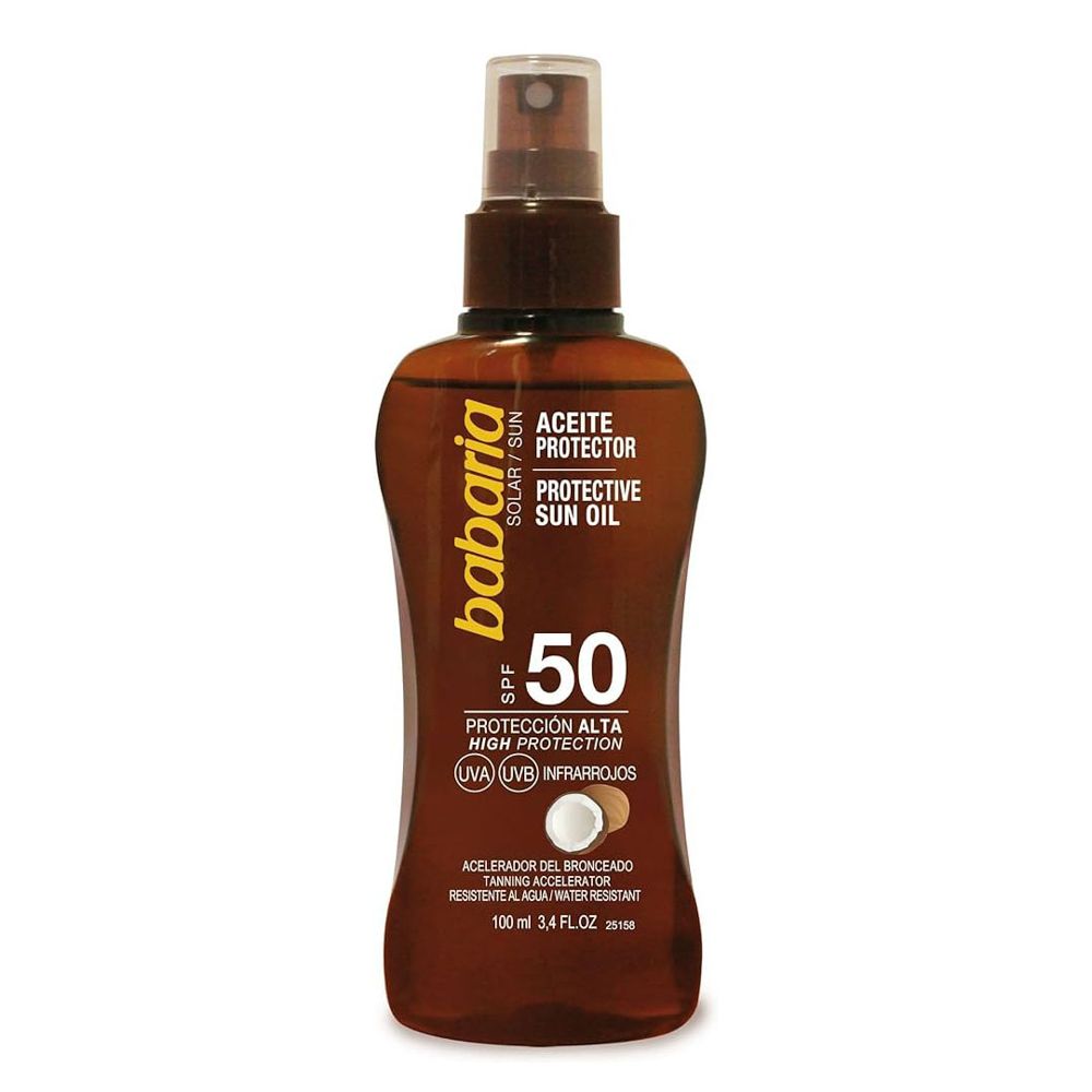 ACEITE BABARIA PROTECTOR COCO SPF50 100ML