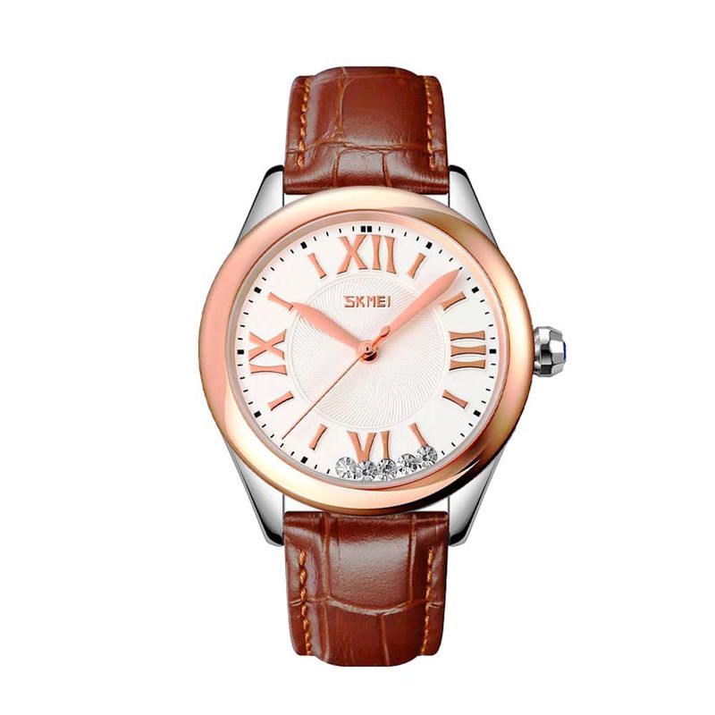 RELOJ FEMENINO ANALOGICO SKMEI 9265 BN BROWN 