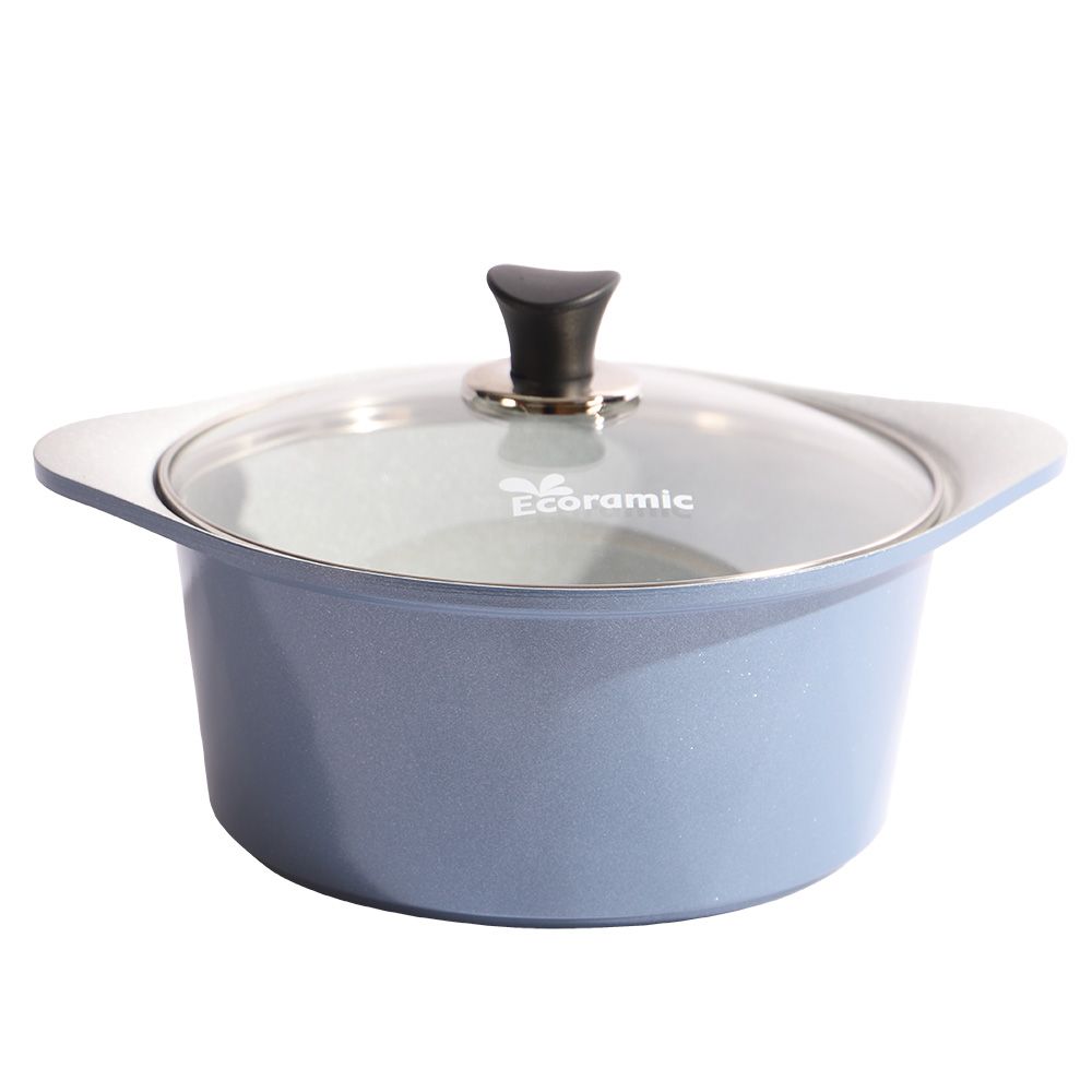 ECORAMIC CACEROLA DE CERAMICA C/TAPA 24CM AZUL
