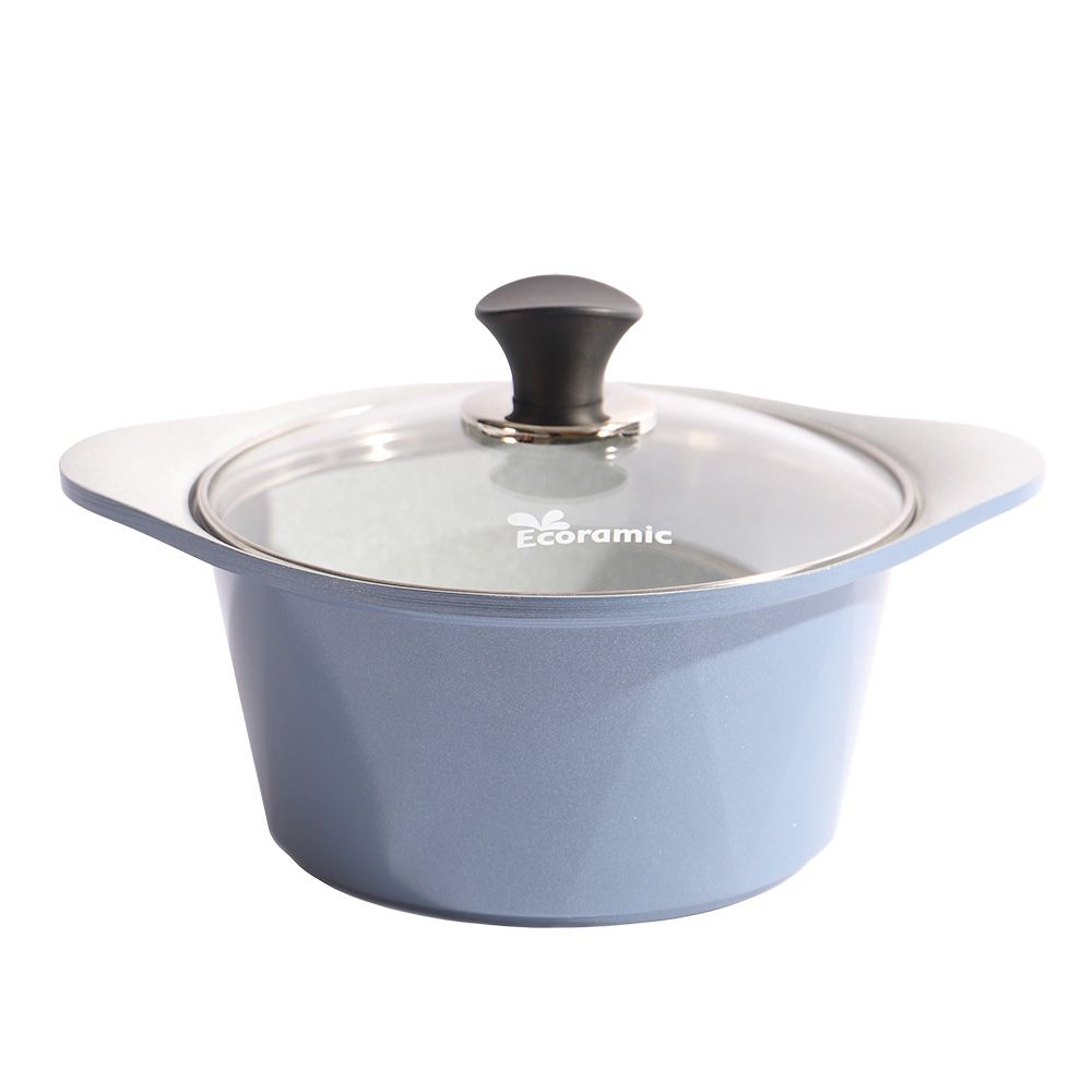 ECORAMIC CACEROLA CERAMICA C/TAPA 20CM AZUL