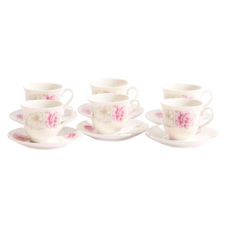 JUEGO DE TAZA CON PLATITO 90ML 6PZS