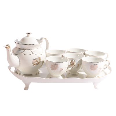 JUEGO DE TAZAS CON TETERA Y BANDEJA  8PZS