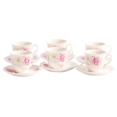 JUEGO DE TAZA CON PLATITO 90ML 6PZS