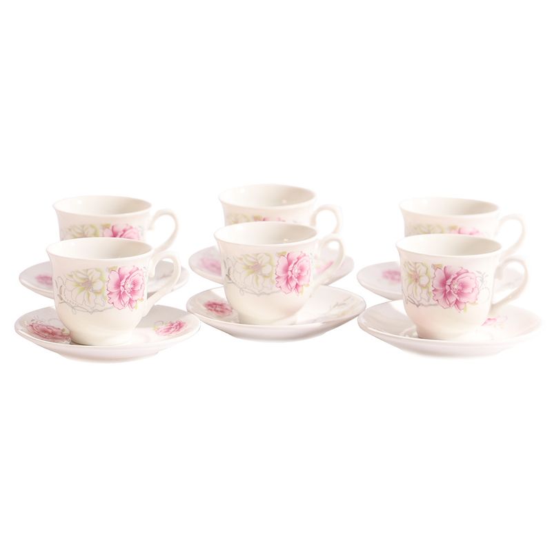 JUEGO DE TAZA CON PLATITO 90ML 6PZS