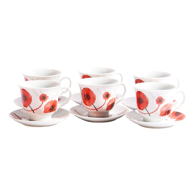 JUEGO DE TAZAS CON PLATITOS 220ML 7PZS