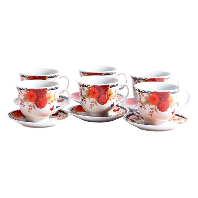 JUEGO DE TAZAS CON PLATOS  220ML 6PZS