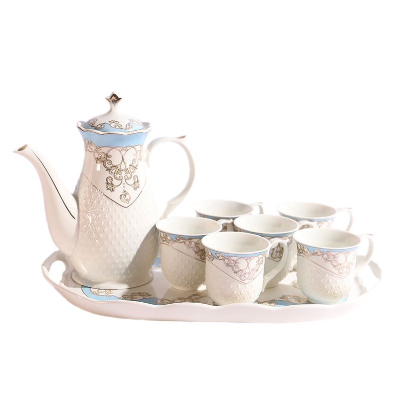 JUEGO DE TAZAS CON TETERA Y BANDEJA  8PZS