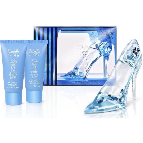 KIT FEMENINO CINDERELLA BLUE EDP 60ML+BD 75ML+G 75ML