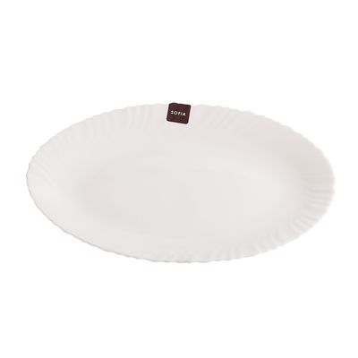 BANDEJA DE VIDRIO OVAL 27X35CM