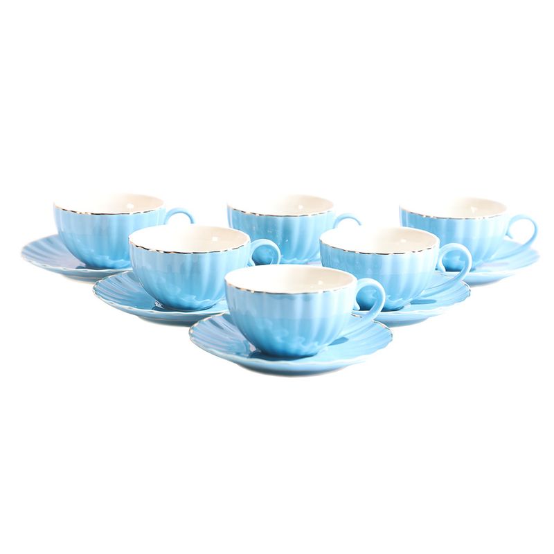 SET DE TAZAS C/PLATITOS  6PZS