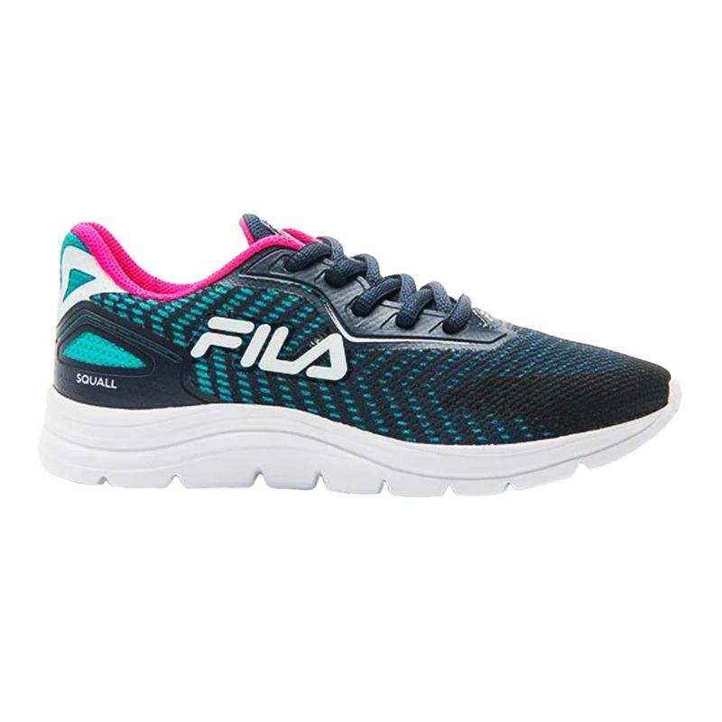 CALZADO FILA SQUALL NEGRO TURQUESA INFANTIL US 1Y 1.5Y
