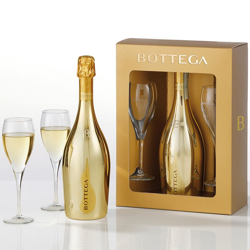 ESPUMANTE BOTTEGA GOLD C/ 2 TAZAS