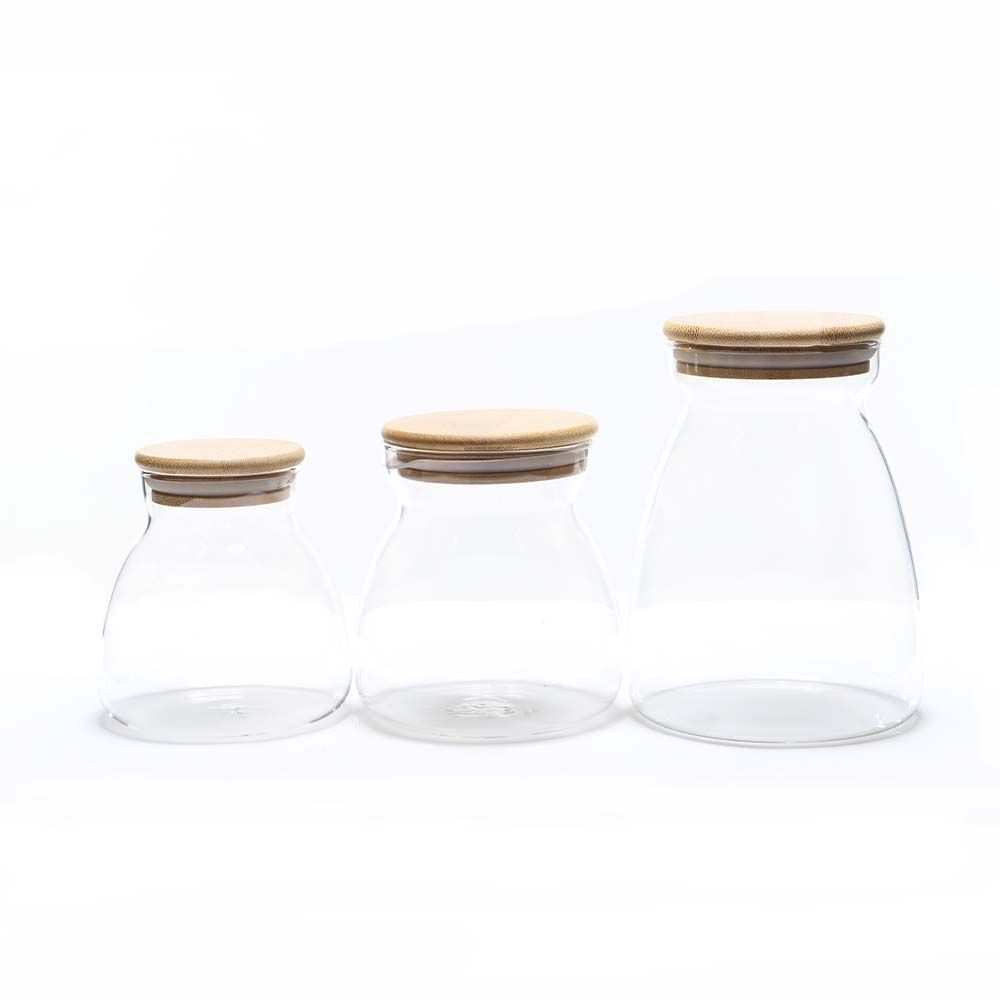 POTE DE VIDRIO 450ML,700ML,1100ML C/3PZS