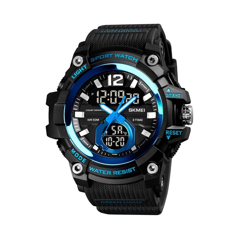 RELOJ MASCULINO ANALOGICO Y DIGITAL SKMEI 1725 BLUE