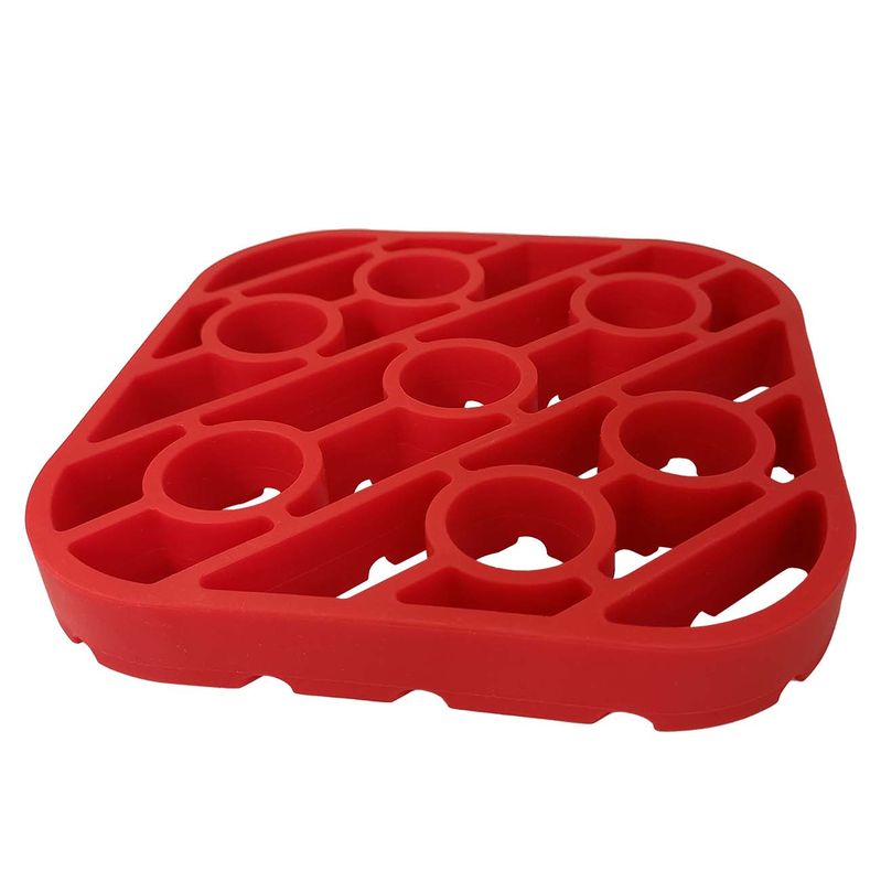 PORTA OLLA/ HUEVO DE SILICONA ROJO