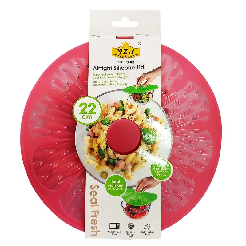 TAPA DE SILICONA MULTIUSO 22CM ROSA