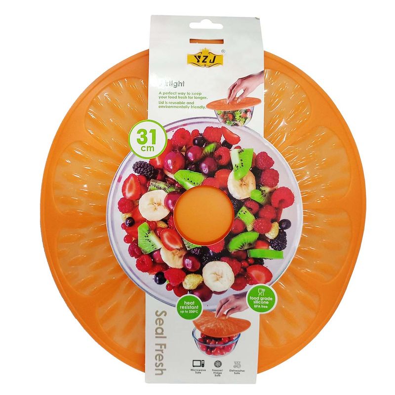 TAPA SILICONA MULTIUSO 31CM NARANJA