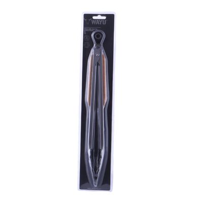 PINZA INOX C/MANGO MADERA WAYU