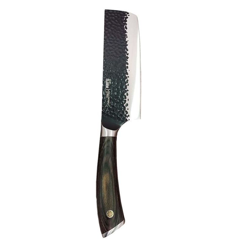 CUCHILLO HACHA INOX MANGO MADERA