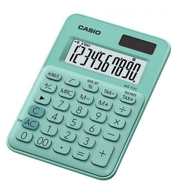 CALCULADORA CASIO MS-7UC-GN - 10 DÍGITOS - VERDE