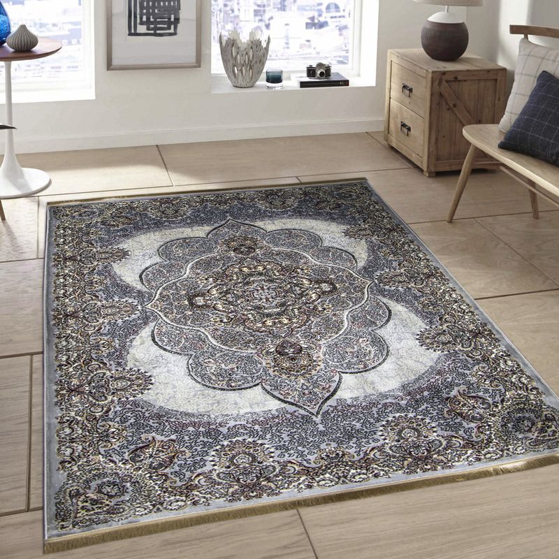 ALFOMBRA TURQUOISE 720PES LGREY 150X230
