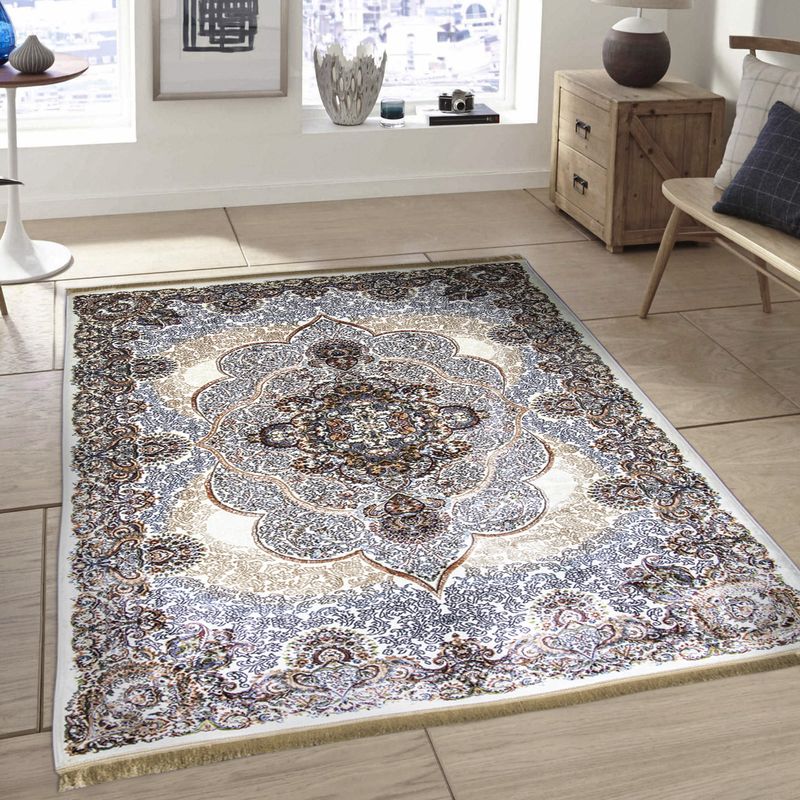 ALFOMBRA TURQUOISE 720PES CREAM 150X230