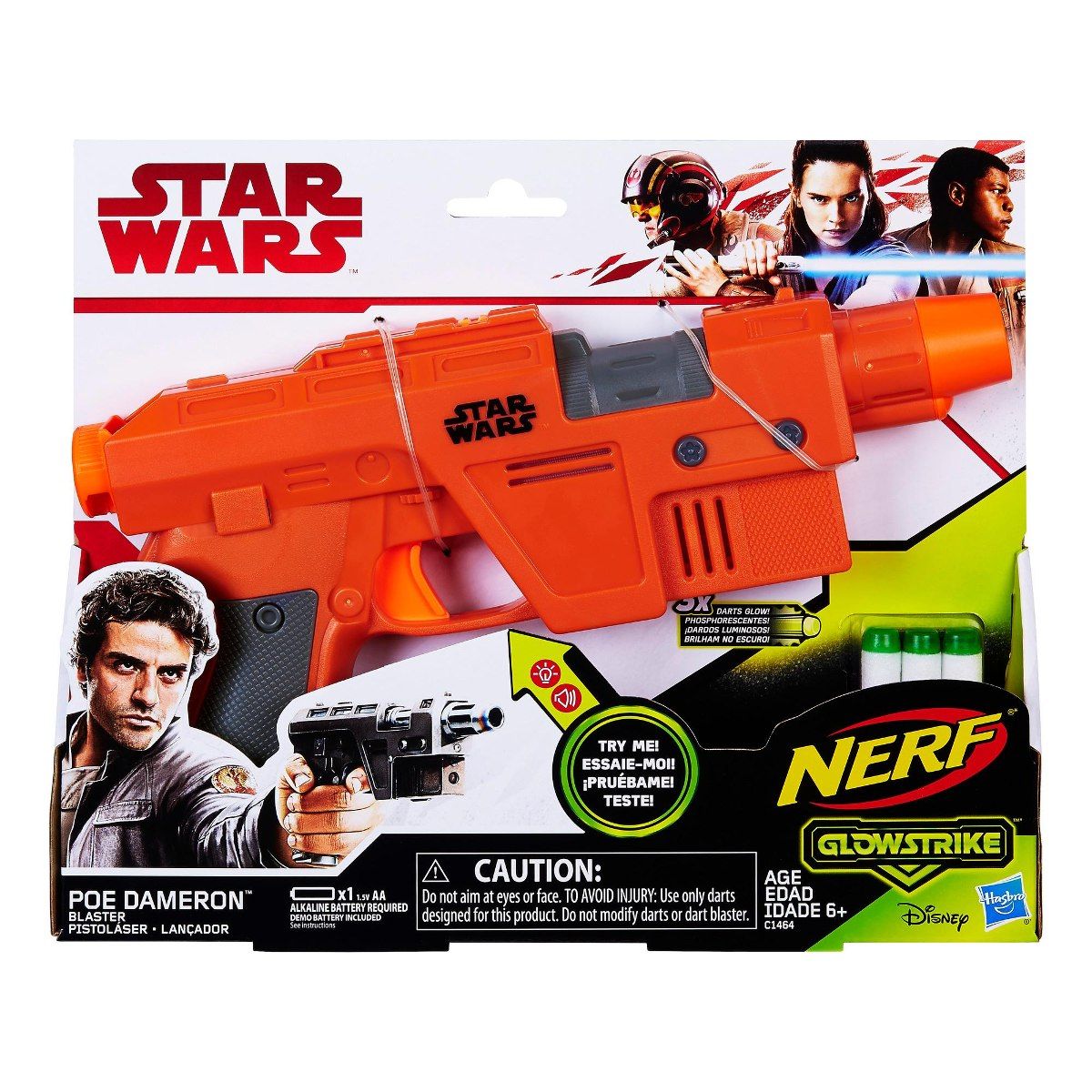 PISTOLA DE DARDOS HASBRO NERF STAR WARS POE DAMERON