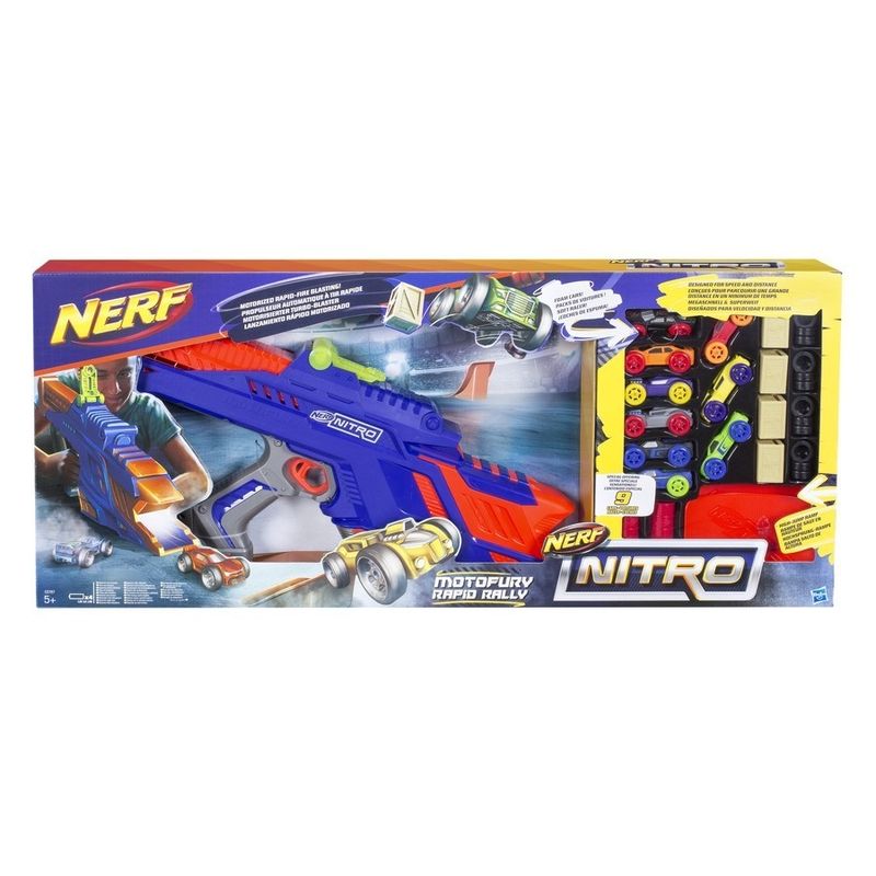 PISTOLA DE AUTITOs HASBRO NERF NITRO MOTOFURY RAPID RALLY
