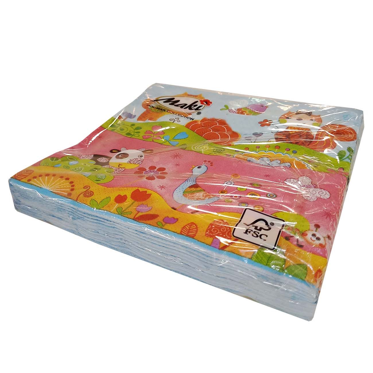 SERVILLETA MAKI PAISAJE CON ANIMALES SLOG017501