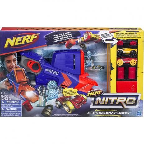PISTOLA DE AUTITOS HASBRO NERF NITRO FLASHFURY CHAOS