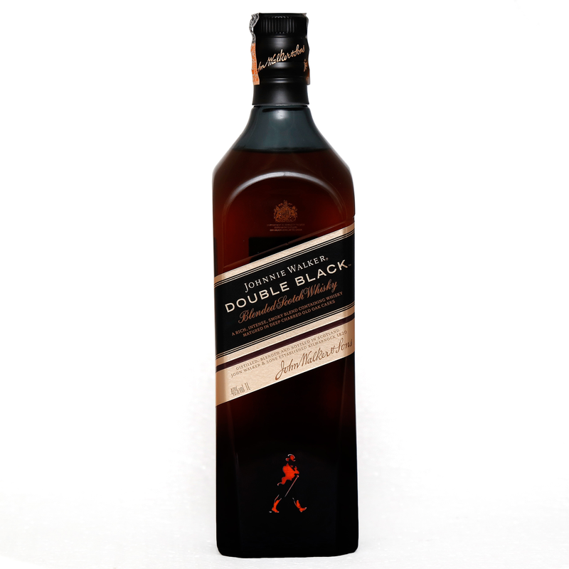 WHISKY JOHNNIE WALKER DOUBLE BLACK SIN CAJA 1L