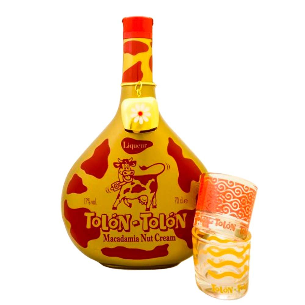 LICOR TOLON TOLON MACADAMIA CON 2 VASOS 700ML