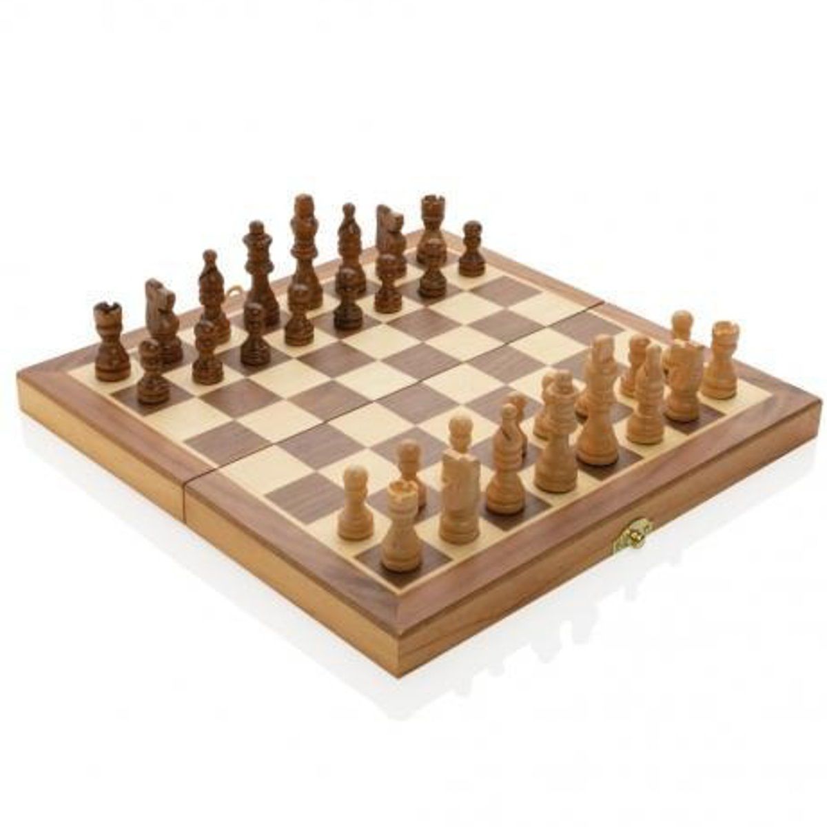 JUEGO DE AJEDREZ  DE MADERA PLEGABLE MAGNETICO 30CM