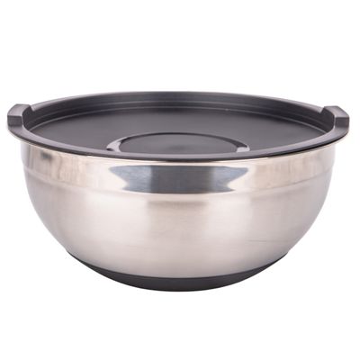 BOWL DE ACERO INOXIDABLE DE PRIMERA CALIDAD BASE DE GOMA ANTIDESLIZANTE DE 26CM