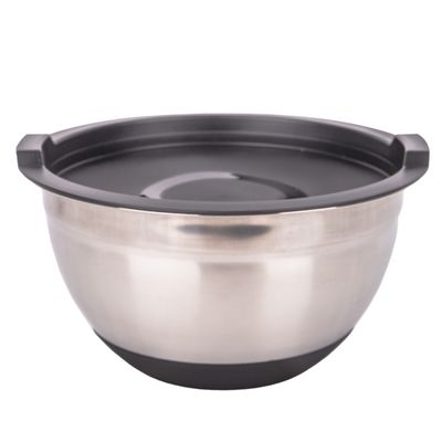 BOWL DE ACERO INOXIDABLE DE PRIMERA CALIDAD BASE DE GOMA ANTIDESLIZANTE DE 18CM