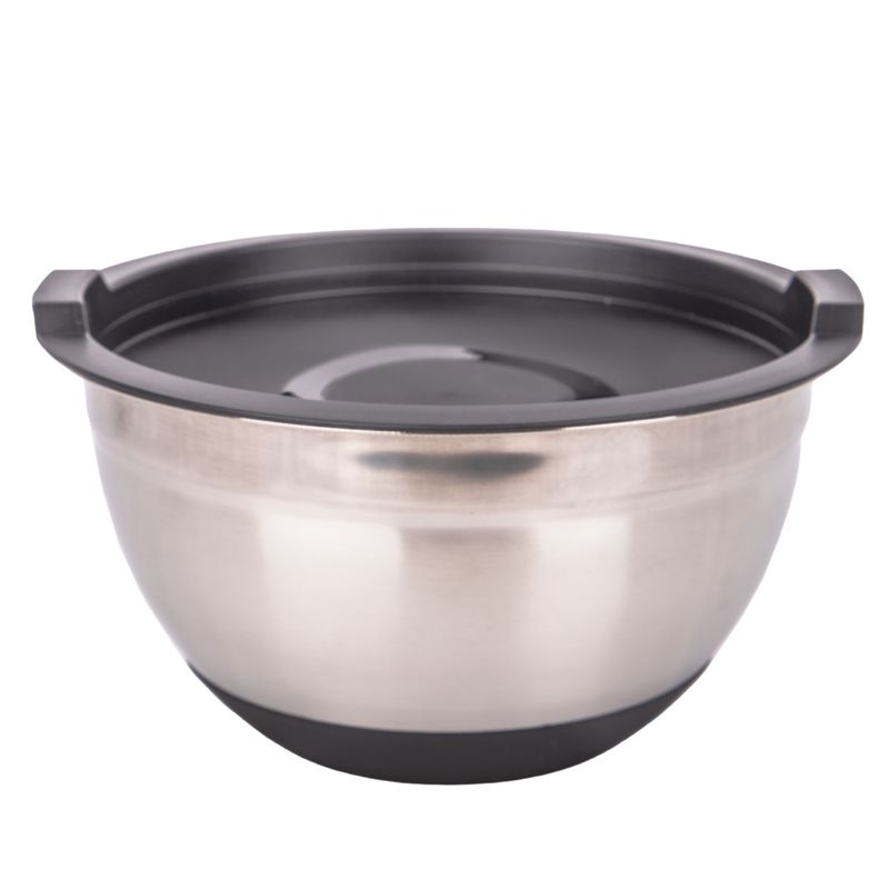 BOWL DE ACERO INOXIDABLE DE PRIMERA CALIDAD BASE DE GOMA ANTIDESLIZANTE DE 18CM
