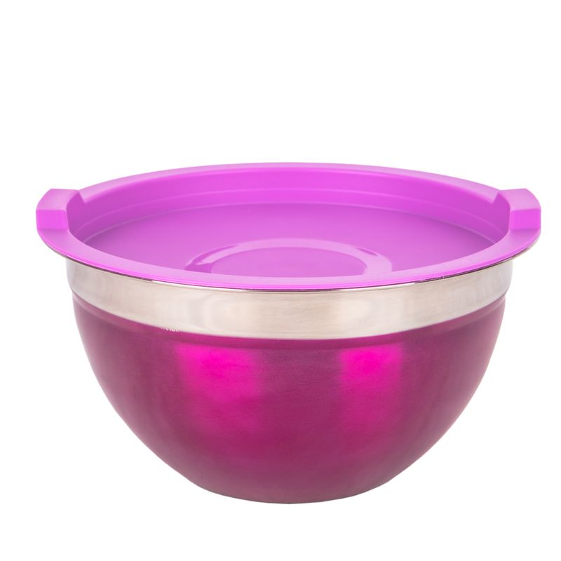 BOWL DE ACERO INOXIDABLE FONDO PREMIUM 18CM COLORIDO