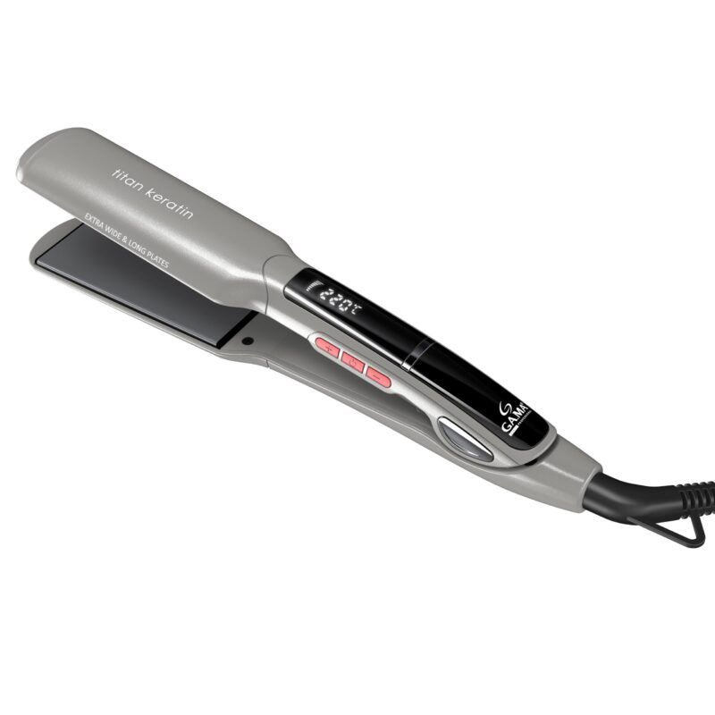 PLANCHA PARA CABELLO GAMA XWIDE DIGITAL TITAN KERATIN